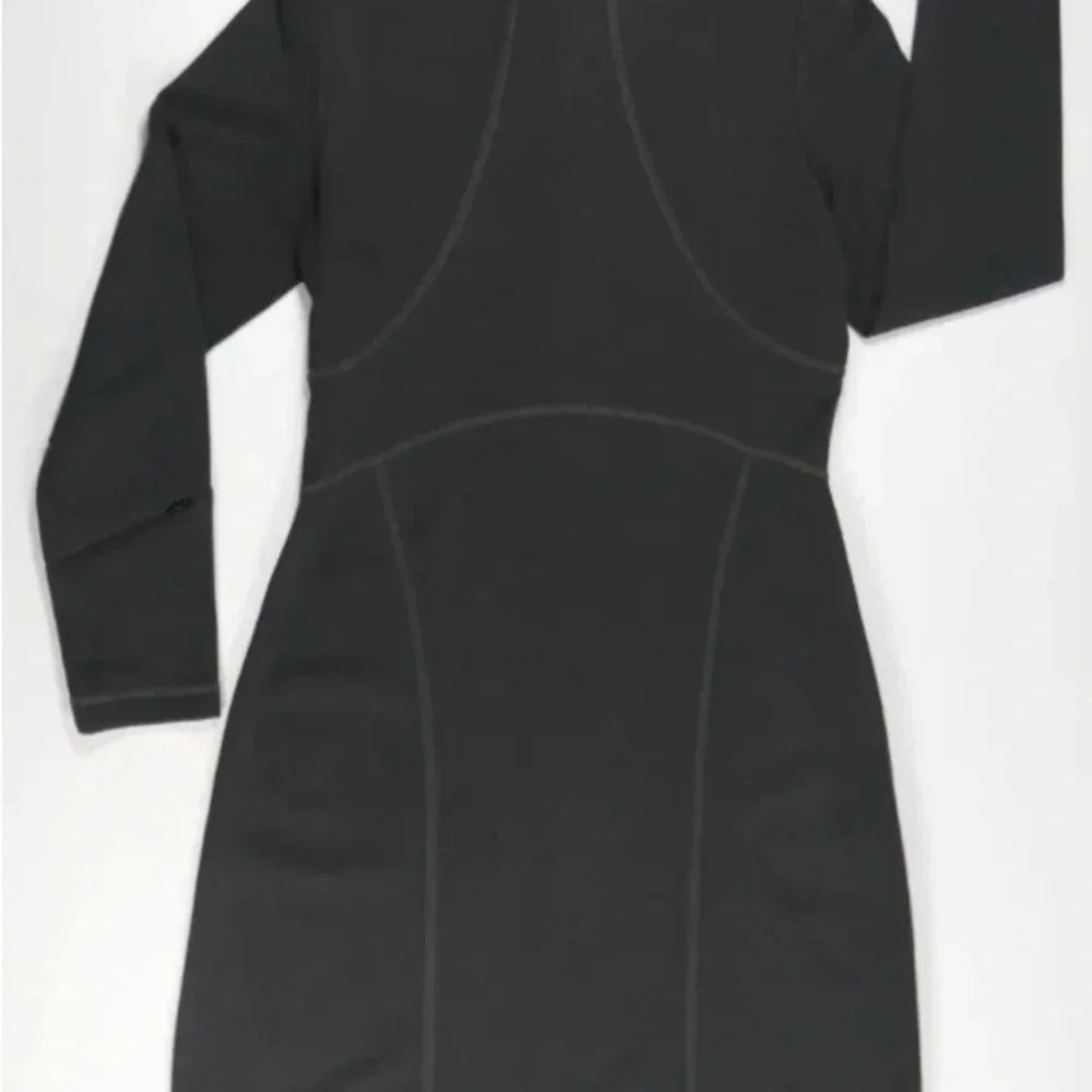 Athleta Cassidy Ponte Dress Size Small Tall Stretch Contrast Stitch Half Zip. - Picture 5 of 7